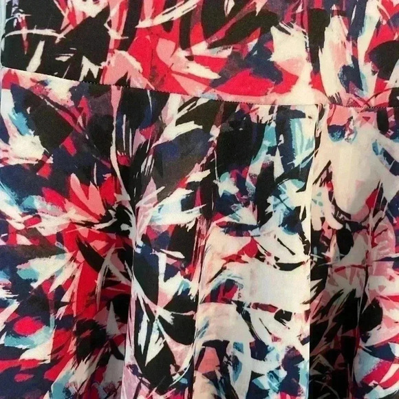 Parker Welch Cosmic Abstract Multicolor Brushstroke Fit Flare Mini Dress Sz XS - Picture 3 of 7
